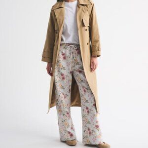 ABERCROMBIE & FITCH Women's High Rise Sunday Wide Leg Floral Sweatpants NWT XS